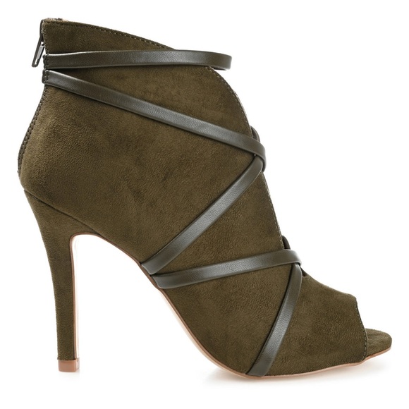 Journee Collection Samara Booties, Peep toe Stiletto. Size 6.5 - Picture 3 of 5